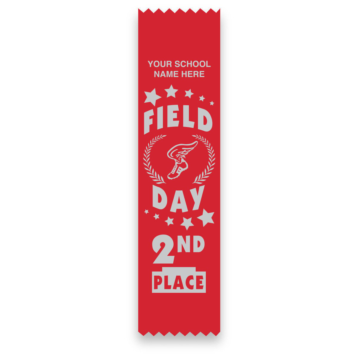 Imprinted Flat Ribbon - Field Day 2nd Place