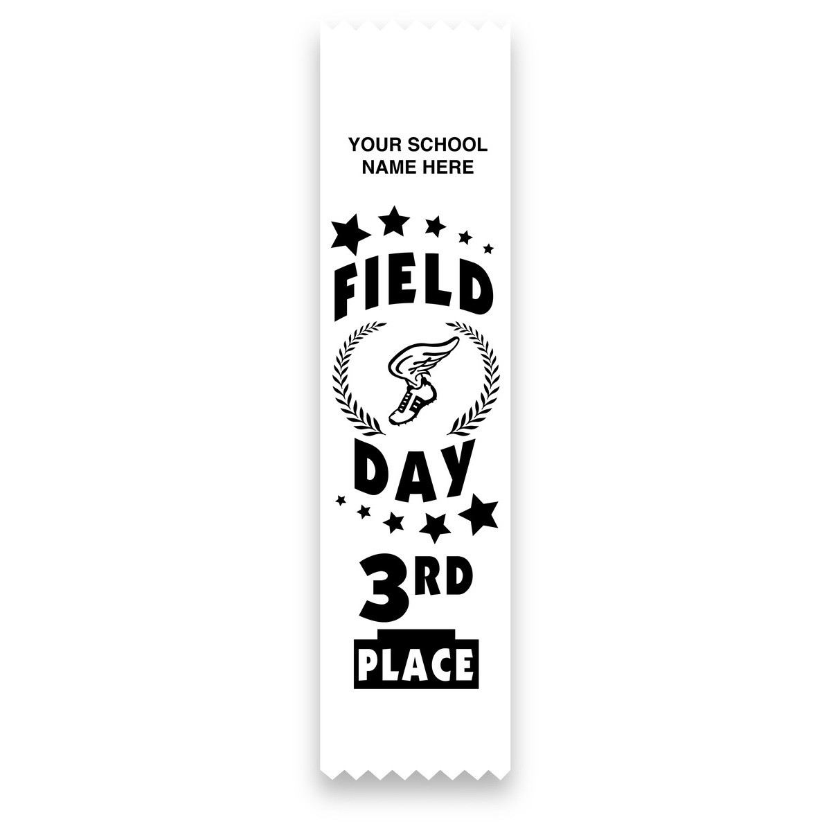 Imprinted Flat Ribbon - Field Day 3rd Place
